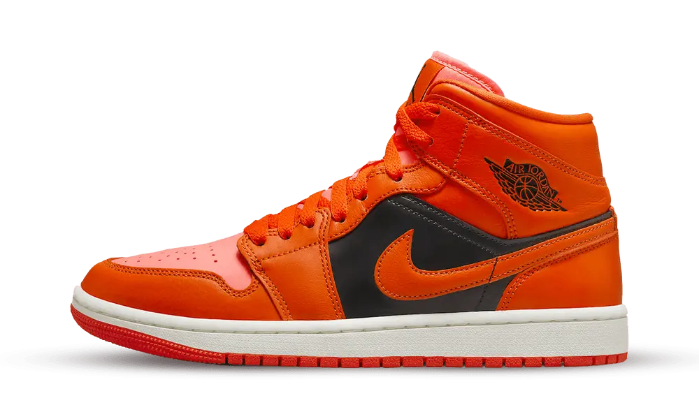 Jordan 1 Mid Orange Black (W)