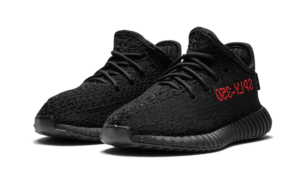 Yeezy Boost 350 V2 Black Red (Infant) - Image 1