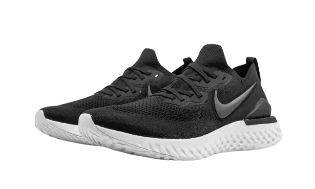 Nike Epic React Flyknit 2 Black White - Image 1