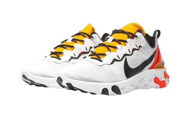Nike React Element 55 White Black Crimson Gold - Image 1
