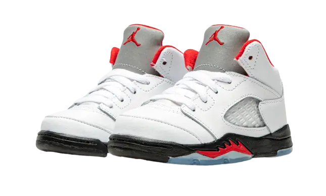 Jordan 5 Retro Fire Red Silver Tongue (2020) (TD) - Image 1