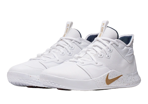 Nike PG 3 White Gold Navy - Image 1