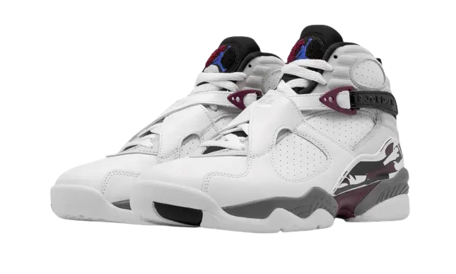 Jordan 8 Retro White Burgundy (W) - Image 1