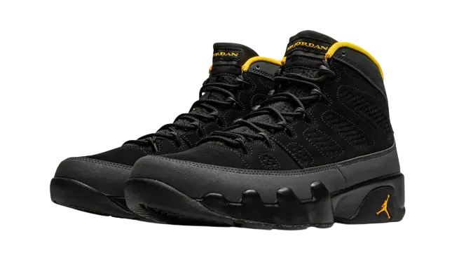 Jordan 9 Retro Dark Charcoal University Gold - Image 1