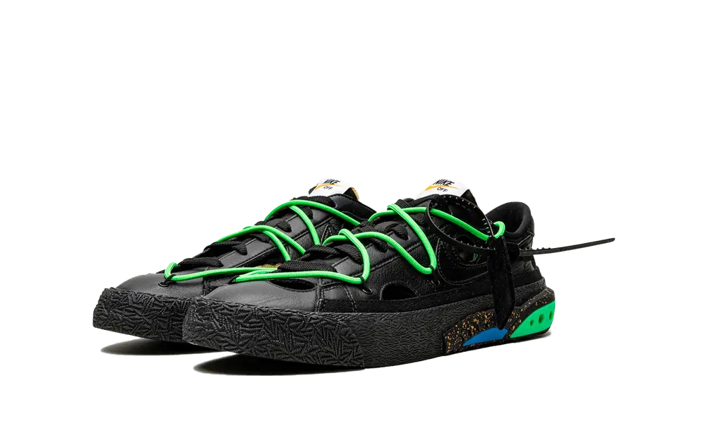 Nike Blazer Low Off-White Black Electro Green - Image 1