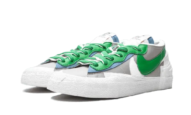 Nike Blazer Low Sacai Medium Grey Classic Green - Image 1