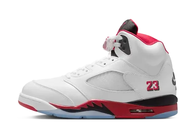 Jordan 5 Retro Fire Red Black Tongue (2025)