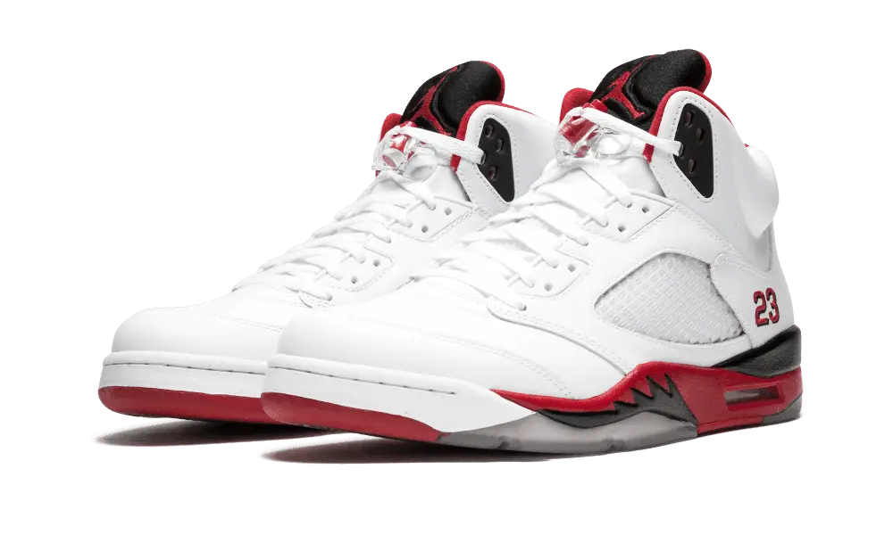 Jordan 5 Retro Fire Red Black Tongue (2013) - Image 1
