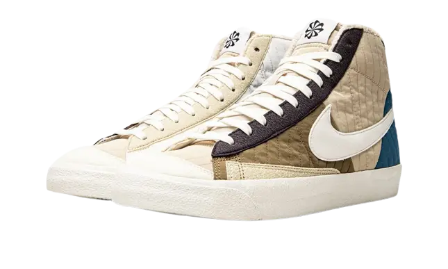 Nike Blazer Mid 77 Premium Toast Sail Quilted - Image 1