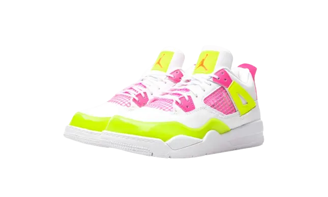 Jordan 4 Retro White Lemon Pink (PS) - Image 1