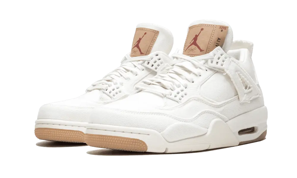 Jordan 4 Retro Levi's White (Levi's Tag) - Image 1