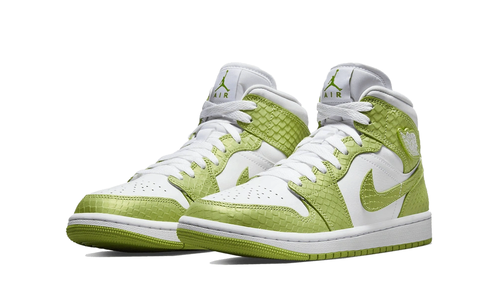 Jordan 1 Mid Green Python (W) - Image 1