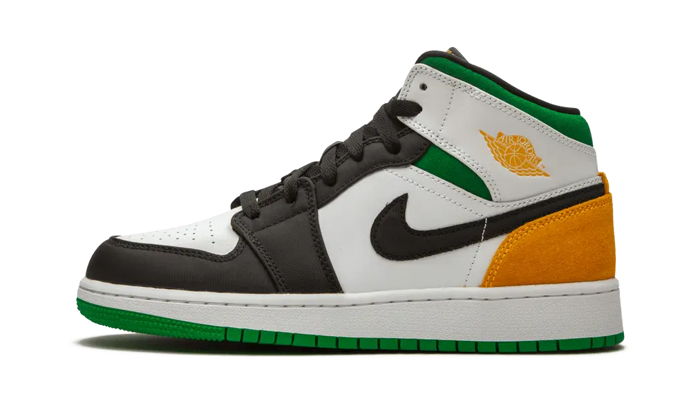Jordan 1 Mid SE White Laser Orange Lucky Green (GS)