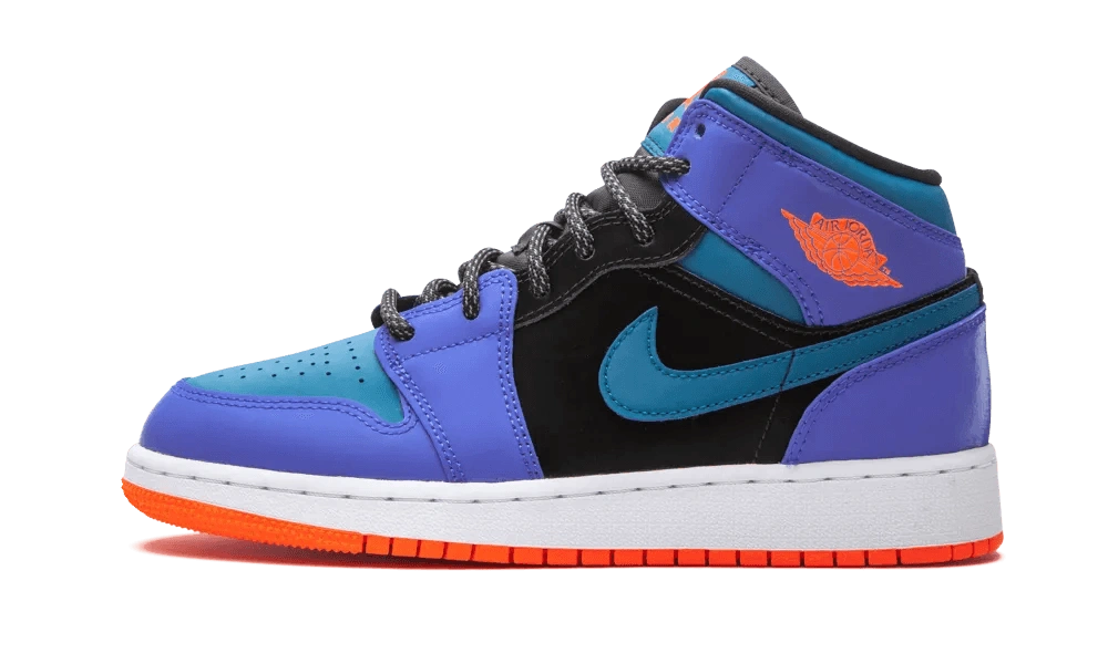 Jordan 1 Mid Racer Blue Green Abyss (GS)