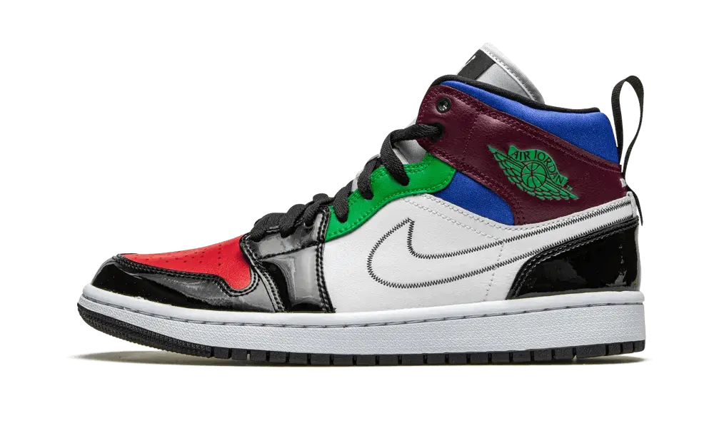 Jordan 1 Mid SE Black White Multi-Color (W)