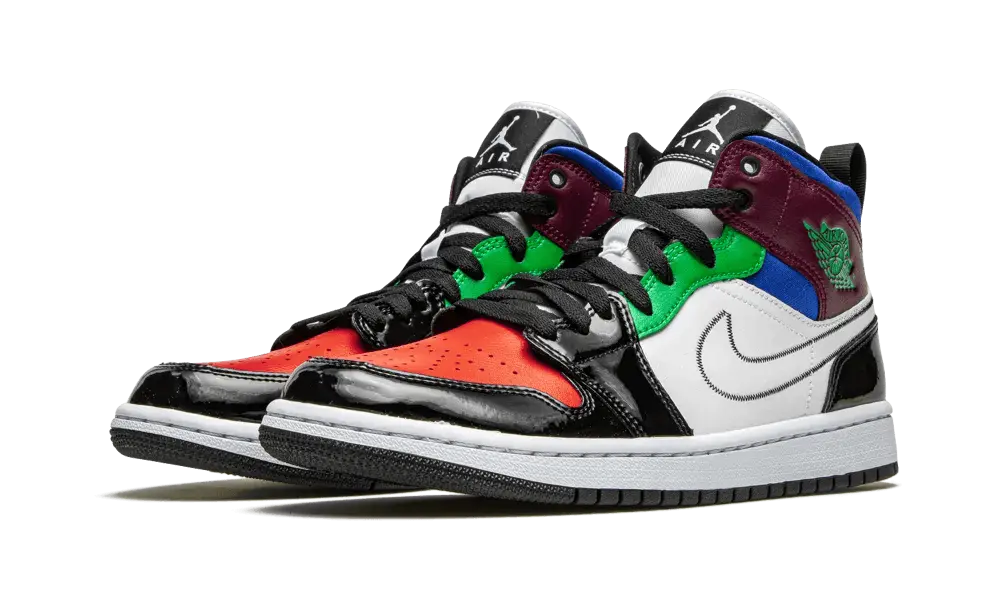 Jordan 1 Mid SE Black White Multi-Color (W) - Image 1