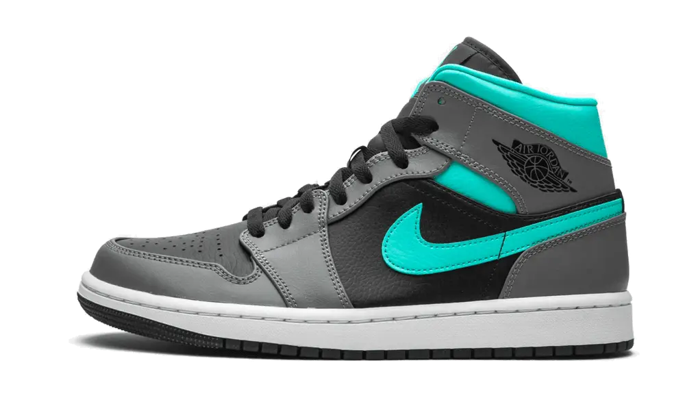 Jordan 1 Mid Grey Aqua