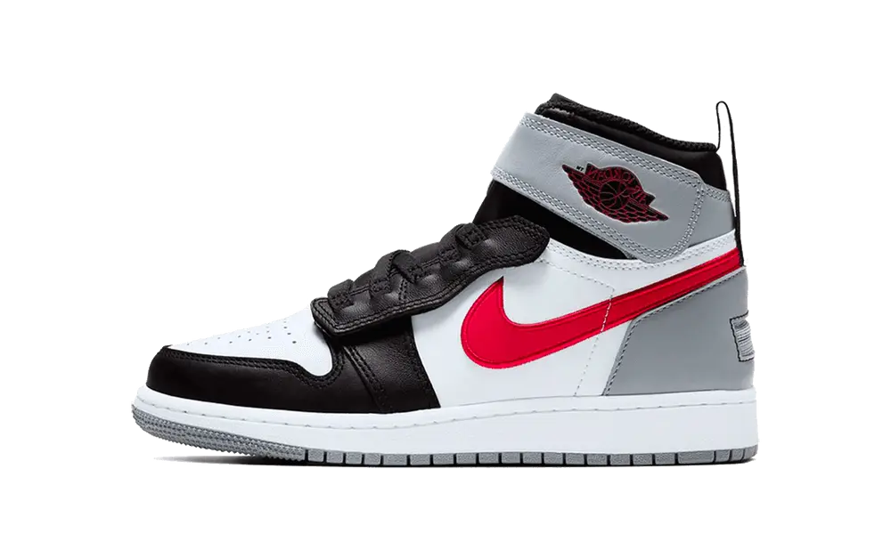 Jordan 1 High FlyEase Black Particle Grey Gym Red