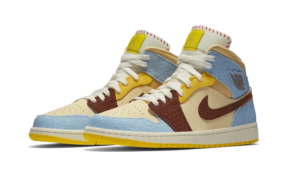 Jordan 1 Mid SE Fearless Maison Chateau Rouge - Image 1