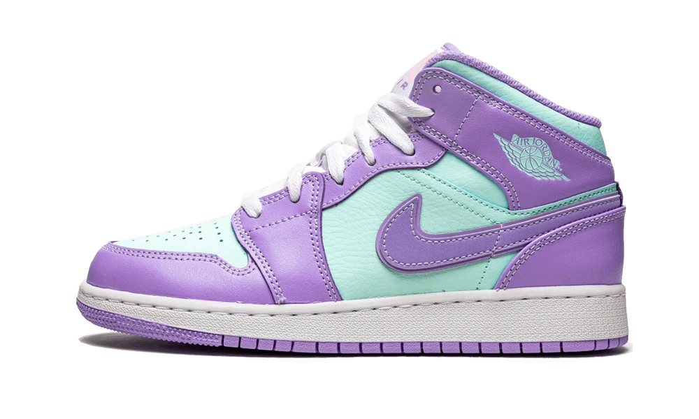 Jordan 1 Mid Purple Aqua (GS)