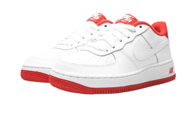 Nike Air Force 1 White University Red (GS) - Image 1