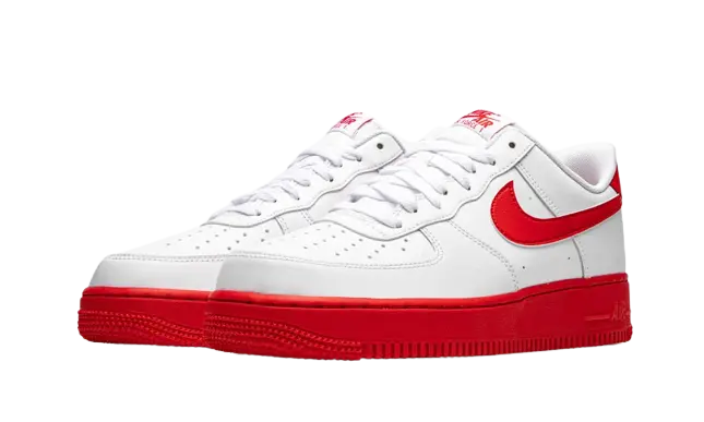 Nike Air Force 1 Low White Red Midsole - Image 1