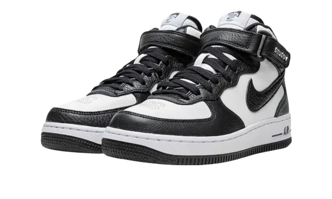 Nike Air Force 1 Mid Stussy Light Bone Black - Image 1