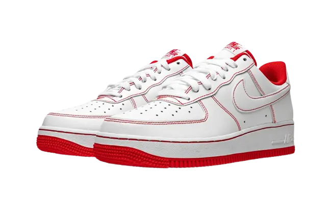 Nike Air Force 1 Low '07 White University Red - Image 1