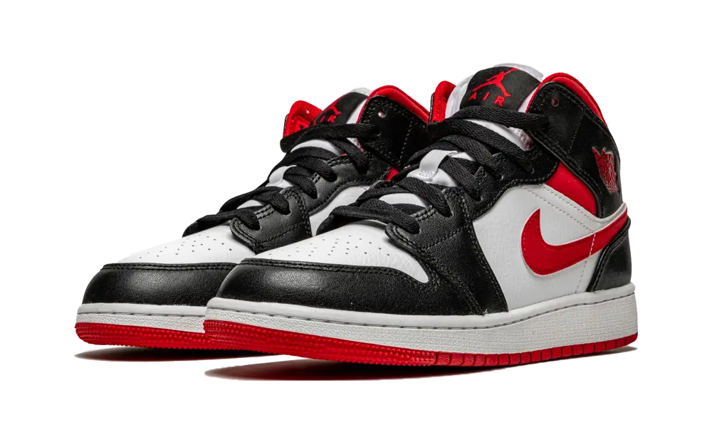 Jordan 1 Mid Gym Red Black White - Image 1