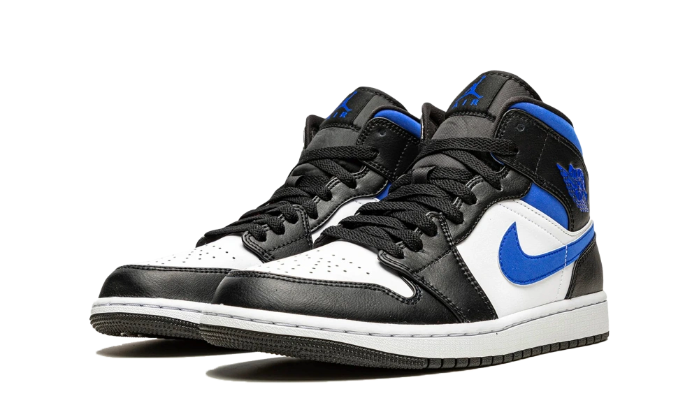 Jordan 1 Mid White Black Racer Blue - Image 1