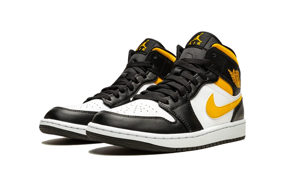 Jordan 1 Mid White Pollen Black - Image 1