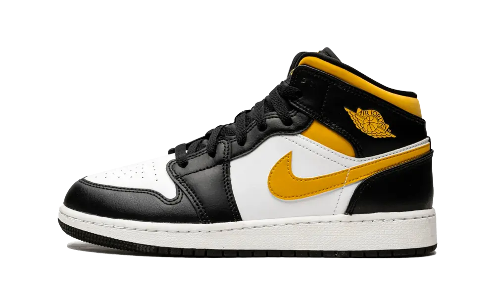 Jordan 1 Mid White Pollen Black (GS)
