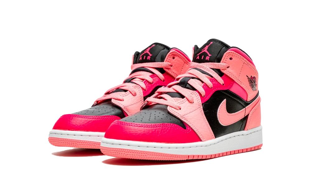 Jordan 1 Mid Coral Chalk (GS) - Image 1