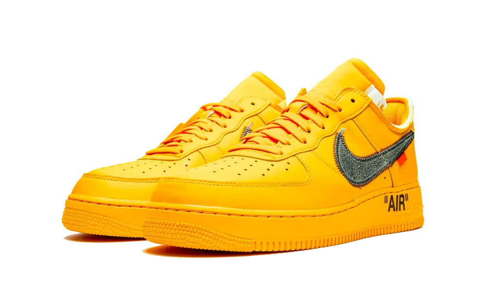 Nike Air Force 1 Low OFF-WHITE University Gold Metallic Silver - Image 1