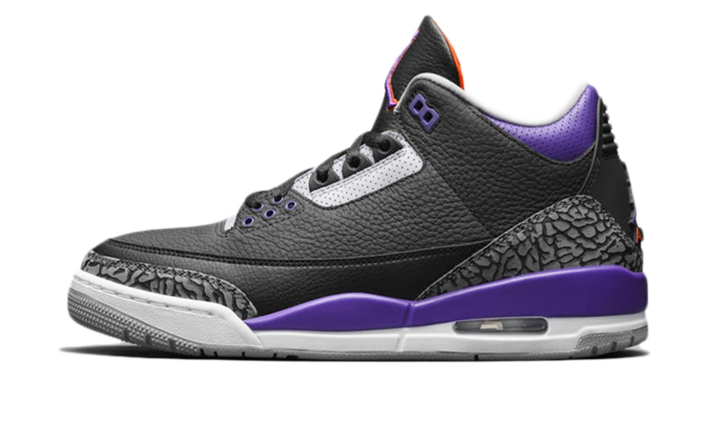 Jordan 3 Retro Black Court Purple