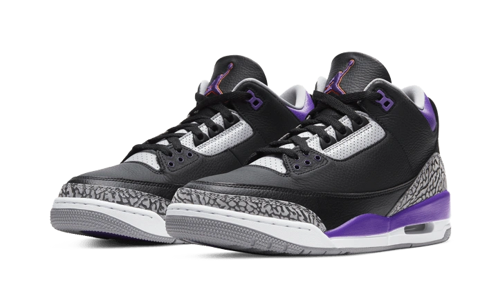 Jordan 3 Retro Black Court Purple - Image 1