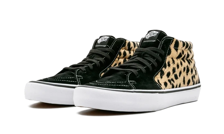 Vans Sk8-Mid Supreme Velvet Leopard Black - Image 1