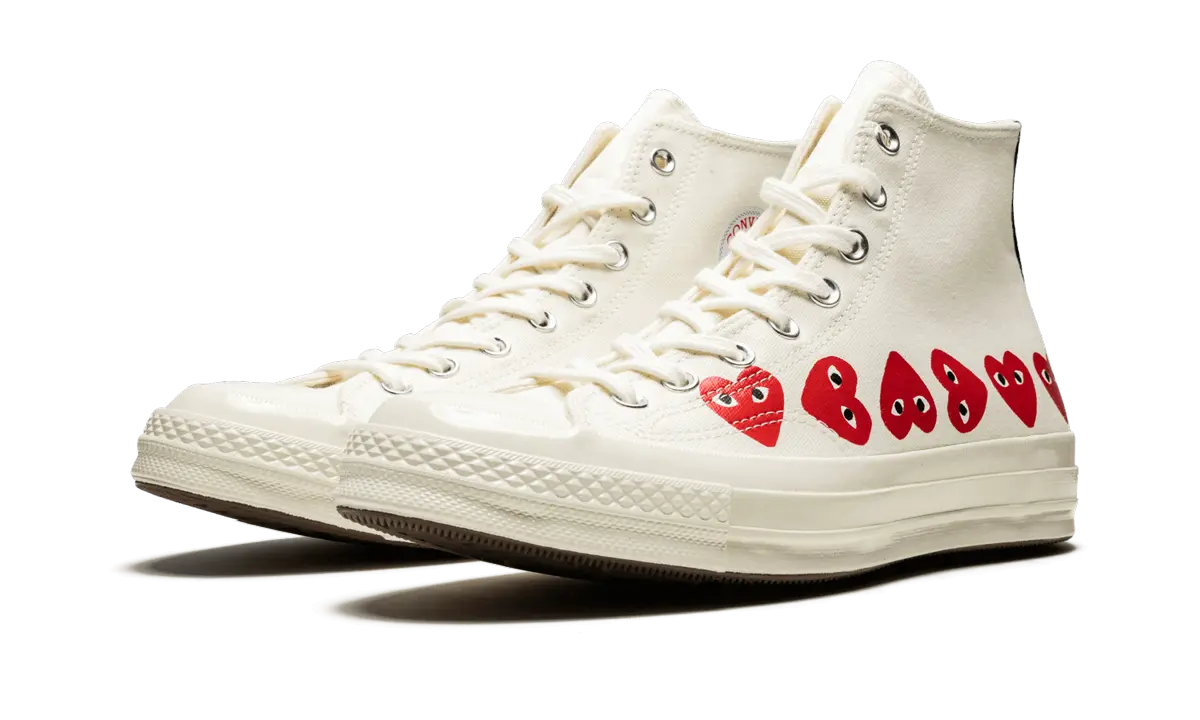 Converse Chuck Taylor All-Star 70 Hi Comme des Garcons Play Multi-Heart White - Image 1