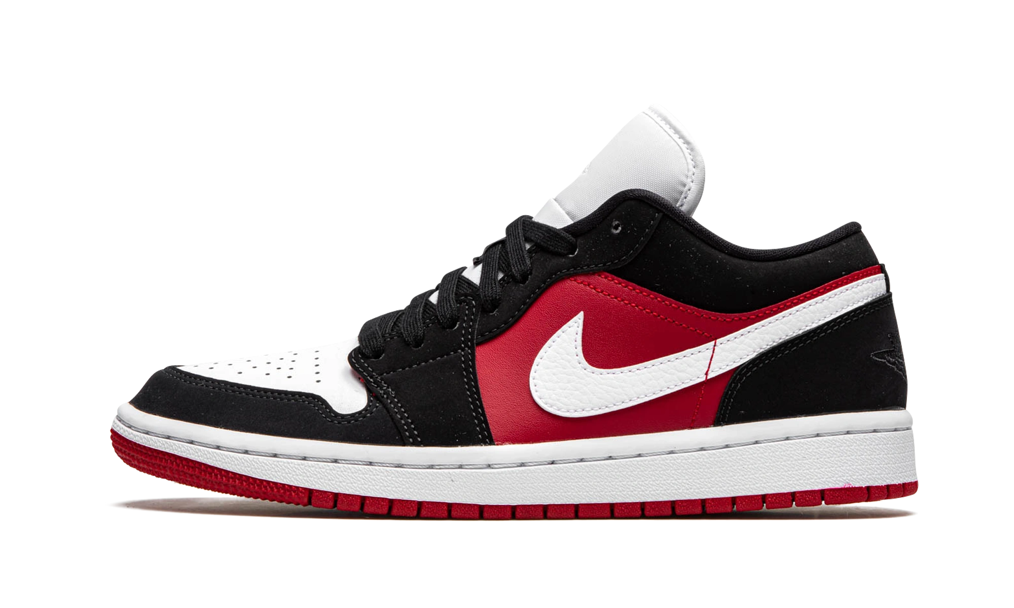 Jordan 1 Low Black White Gym Red (W)