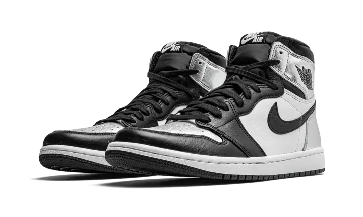 Jordan 1 Retro High Black Silver Toe (W) - Image 1