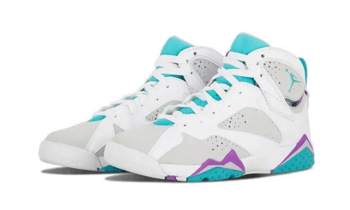 Jordan 7 Retro Neutral Grey Mineral Blue Bright Violet (GS) - Image 1
