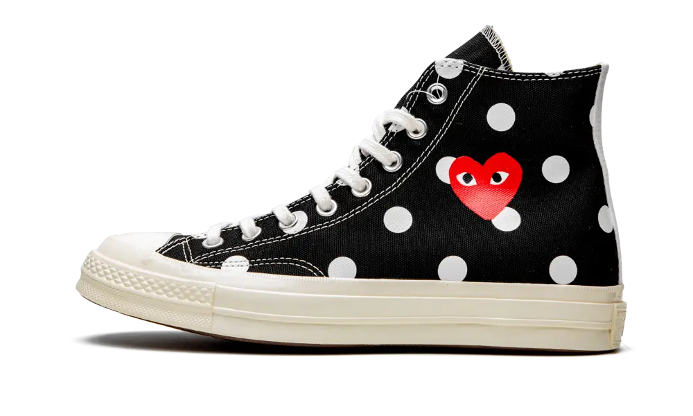 Converse Chuck Taylor All-Star 70s Hi Comme des Garcons PLAY Polka Dot Black