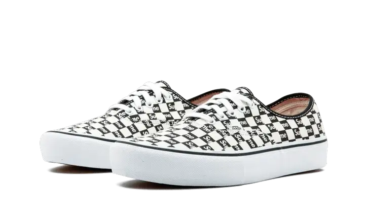 Vans Authentic Supreme Black Checker Logo - Image 1