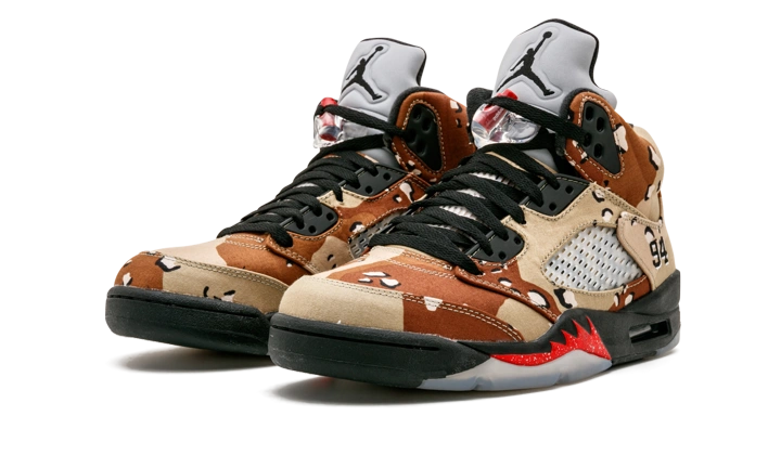 Jordan 5 Retro Supreme Desert Camo - Image 1