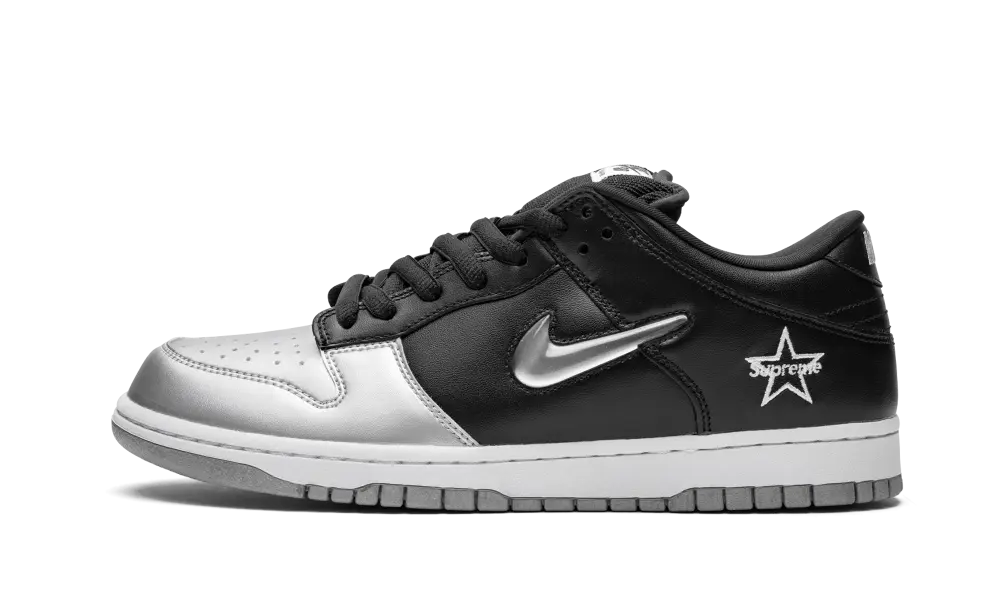 Nike SB Dunk Low Supreme Jewel Swoosh Silver