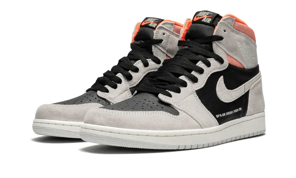 Jordan 1 Retro High Neutral Grey Hyper Crimson - Image 1