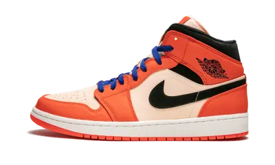Jordan 1 Mid Team Orange Black