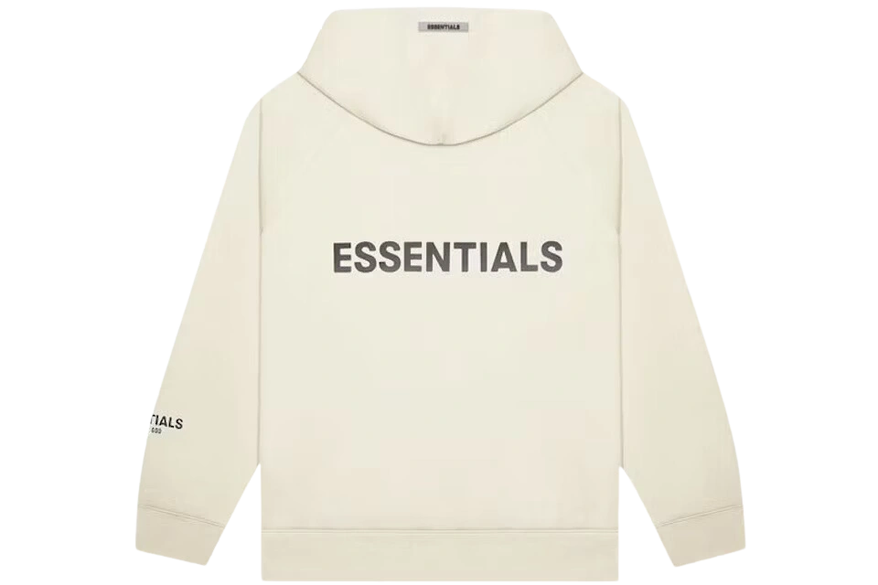 Fear of God Essentials Full Zip Up Hoodie Applique Logo Buttercream - Image 1