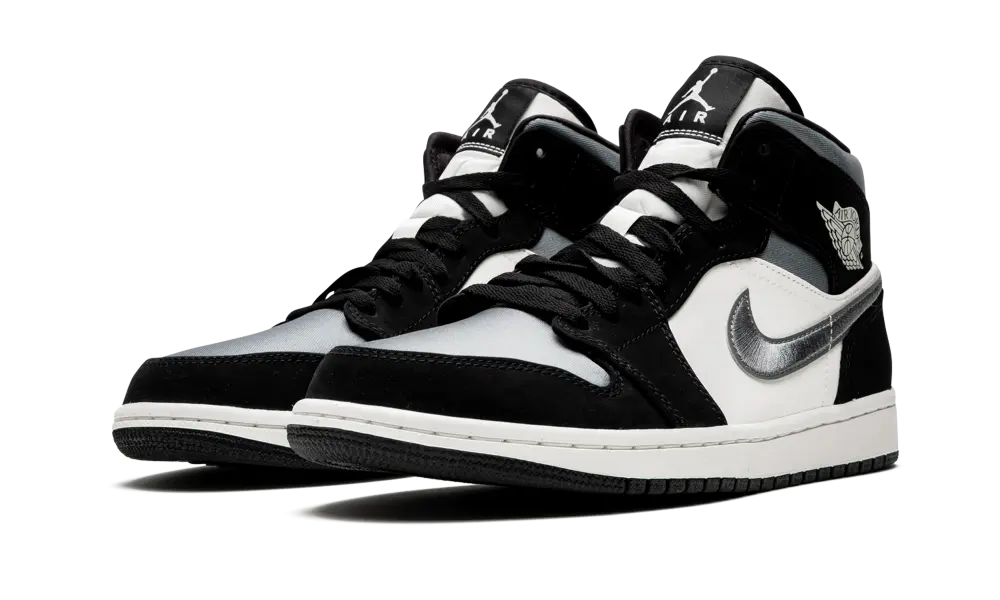 Jordan 1 Mid Satin Grey Toe - Image 1