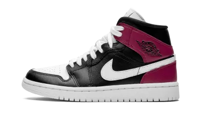 Jordan 1 Mid Black Noble Red (W)